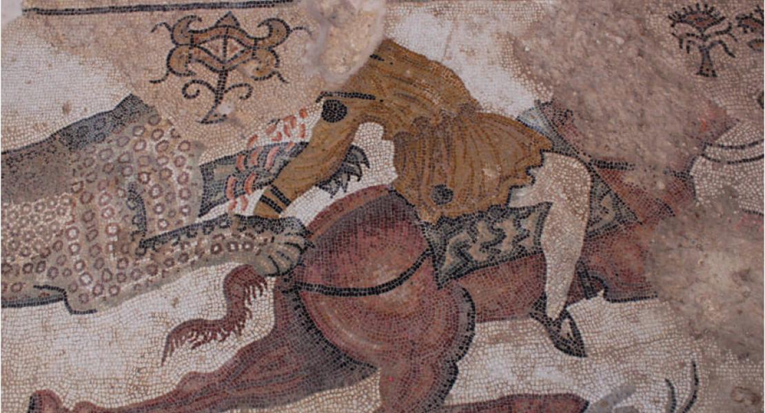 Detalle de escena de cacería, pasillo occidental