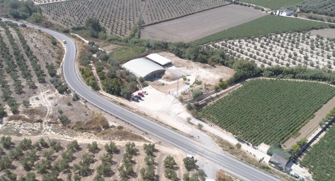 Vista aérea de la villa romana de Salar (año 2020)